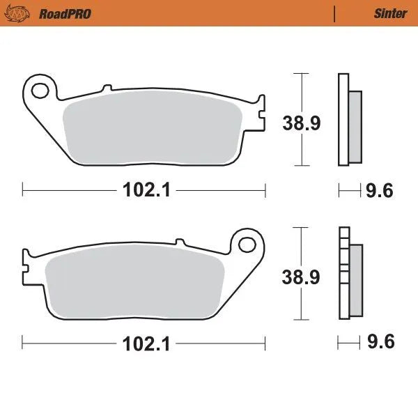 Moto-master Roadpro Sinter Brake Pad Front - Front