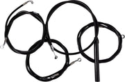 La Choppers Black Vinyl Braided Handlebar Cable Kit for 12-14"