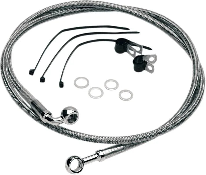 Drag Specialties rustfri bremseslange kit - forreste øvre