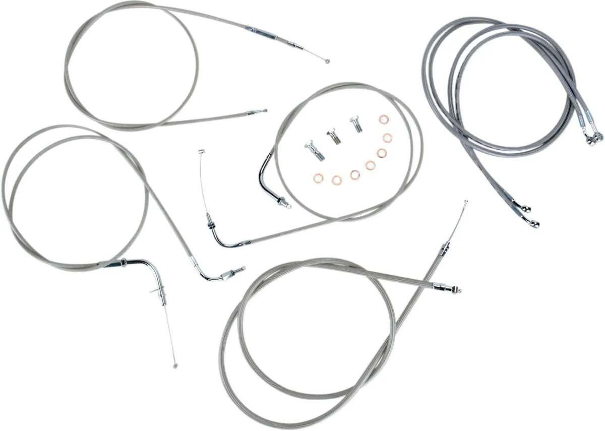 BARON Stainless Handlebar Cable/Line Kit for 18"-20" Bars