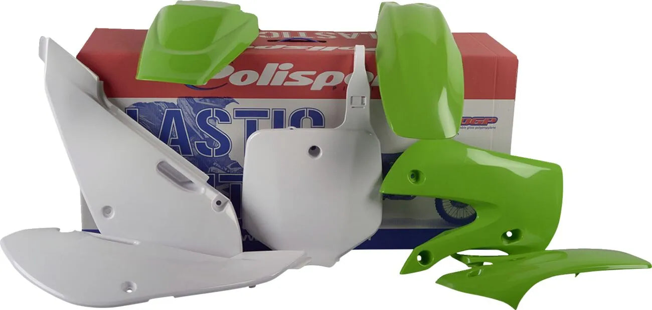 Polisport Body Kit For Kawasaki - Green/white