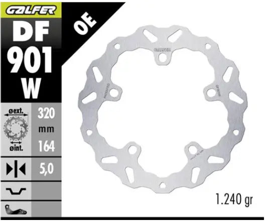 Galfer Brake Rotor Fixed Wave For Motorcycle