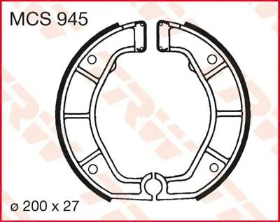 Trw Mcs945 Brake Shoes - Organic Compound - Rear