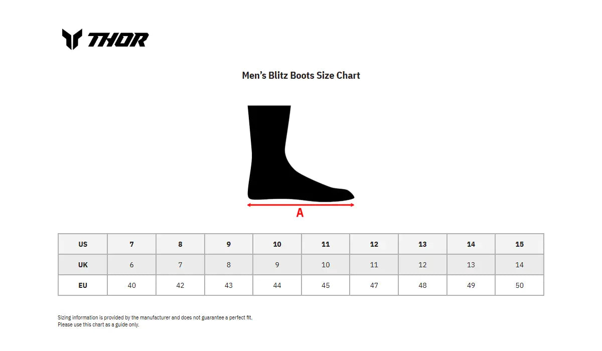 Thor Blitz XR Boots Red Charcoal
