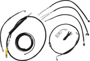 La Choppers Black Braided Cable/Brake Line Kit 18-20" Bars
