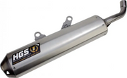 Hgs 2-takts Lyddæmper Aluminium Stål Endestykke