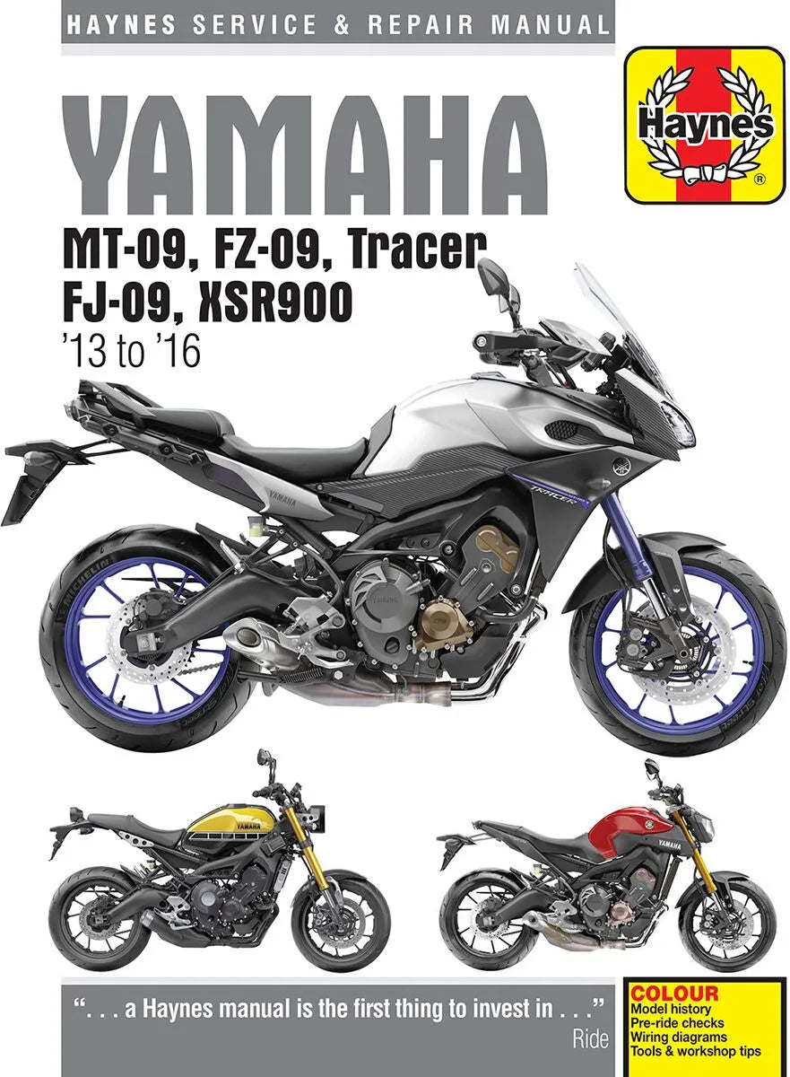 Haynes Service Manual for Yamaha MT-09 Tracer & SR900