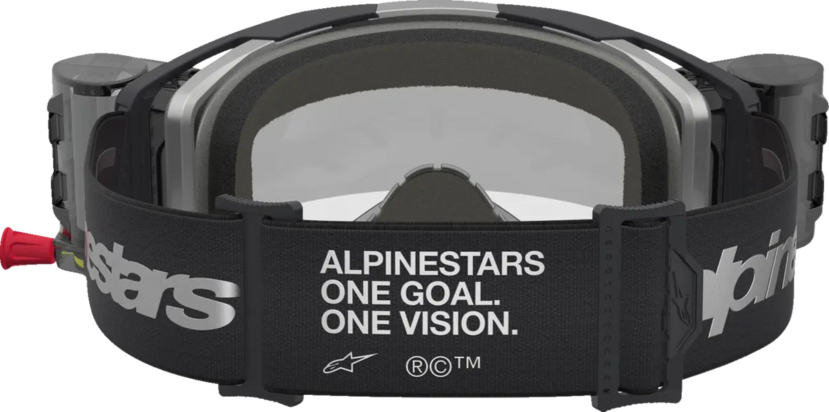 Alpinestars Vision 8 Amber Roll-Off Goggle Black/Silver/Clear