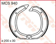 Trw Mcs940 Organiske Bremseklodser - 200mm Diameter - Bag