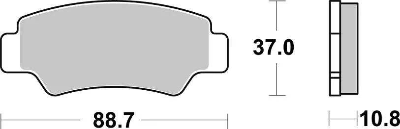 Sbs Psi Sintrede Metal Bremseklodser Sæt - Bag