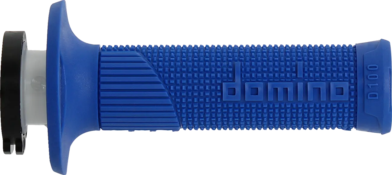 Domino D100 D-lock Grips - Blue Motorcycle Grips