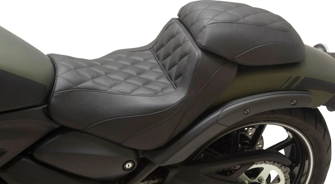 Mustang Squareback Solo Seat For Kawasaki Vulcan S