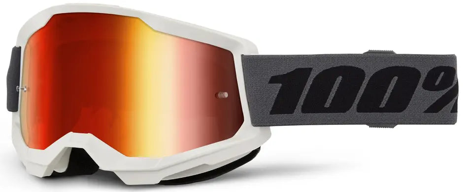 100% Strata 2 Goggle Grey Red Mirror