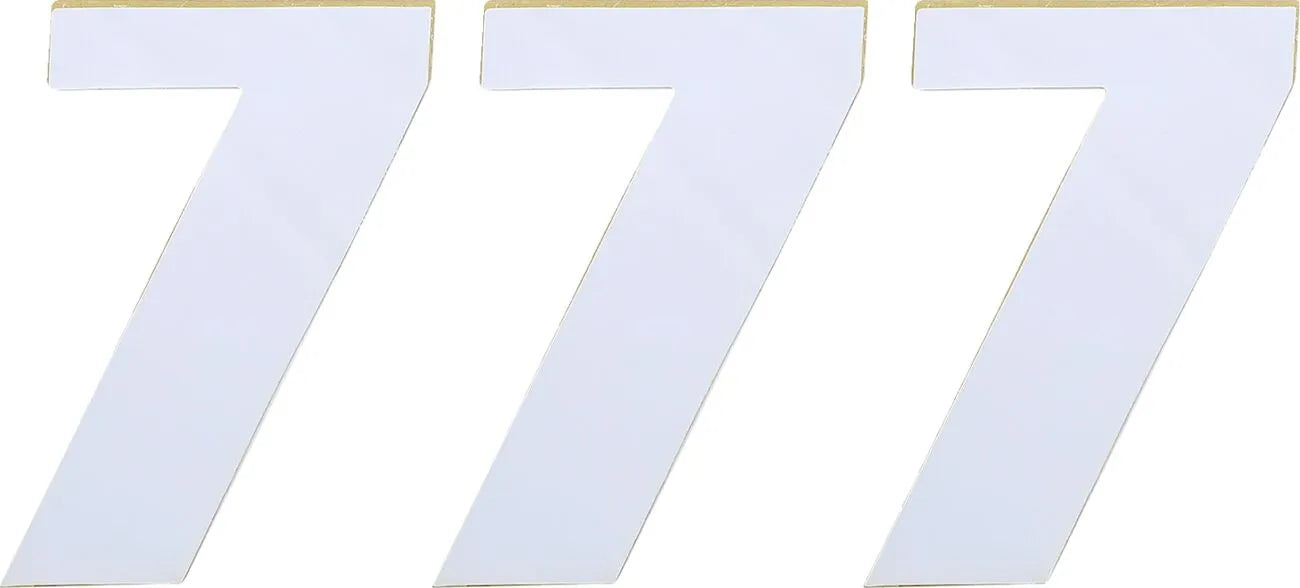 Moose Offroad Vinyl Race Numbers - 4.5" White