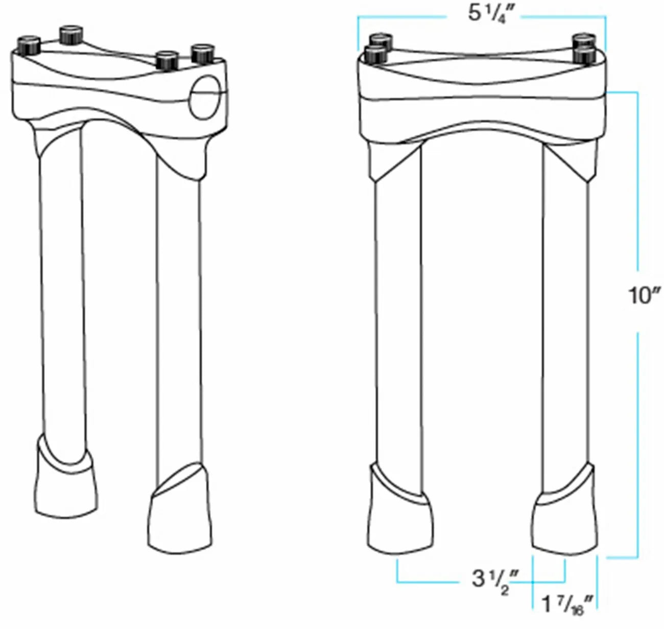 Biltwell Murdock Handlebar Risers - 1" Bars