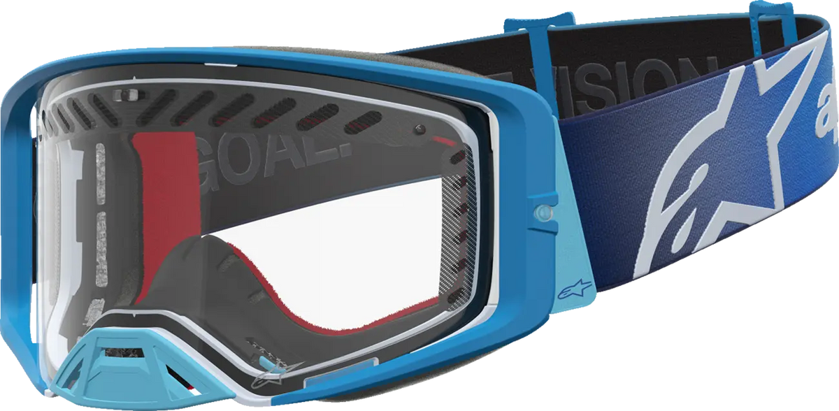 Alpinestars Supertech Dura Air Fluid Goggles Blue Fade/Sil/Clr