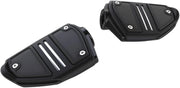 Ciro Twin Rail Foot Rests - Black & Chrome