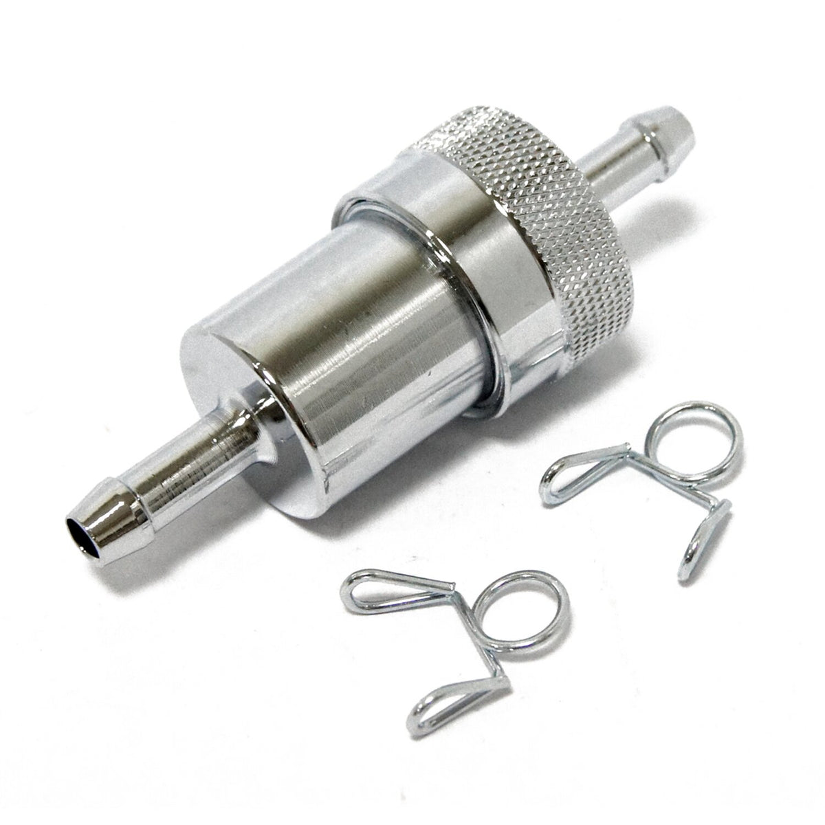 MCS Chrome aluminum fuel filter 1/4"