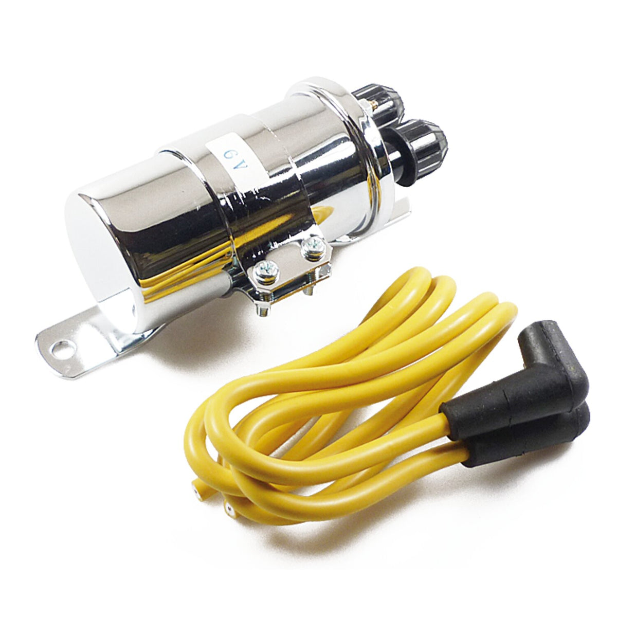 MCS Round custom ignition coil kit 6v - Chrome