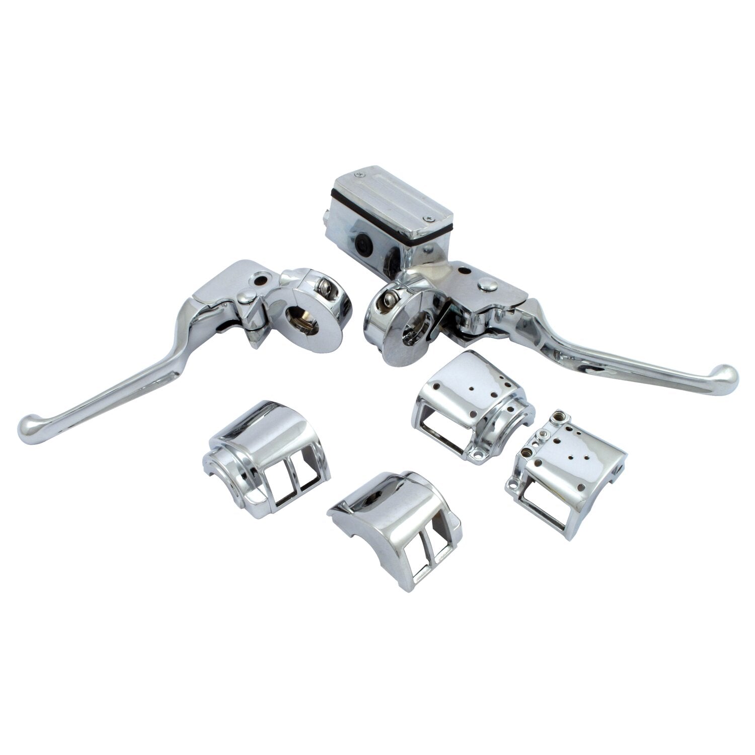 MCS Chrome h.bar control kit 3/4" bore