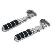 MCS Comfort foot peg set - clamp-on - Chrome