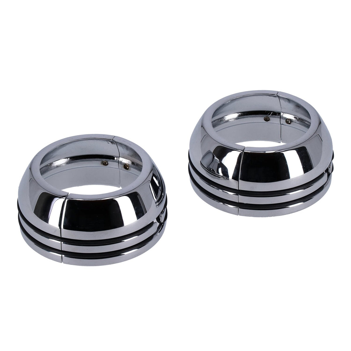 MCS 2-piece chrome fork boot covers