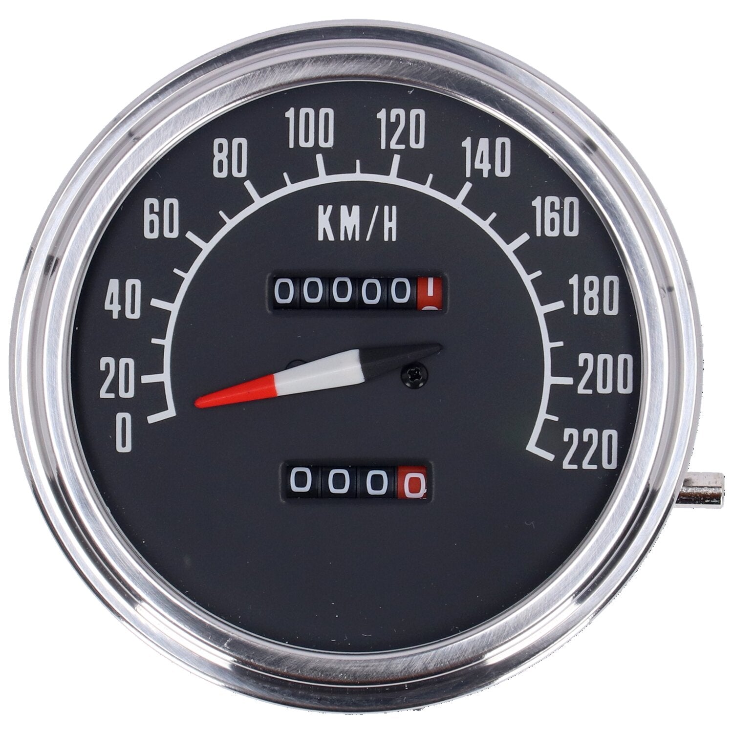 MCS FL speedometer '74-84 face' black - 1:1 kmh