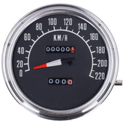 MCS FL speedometer '74-84 face' black - 1:1 kmh