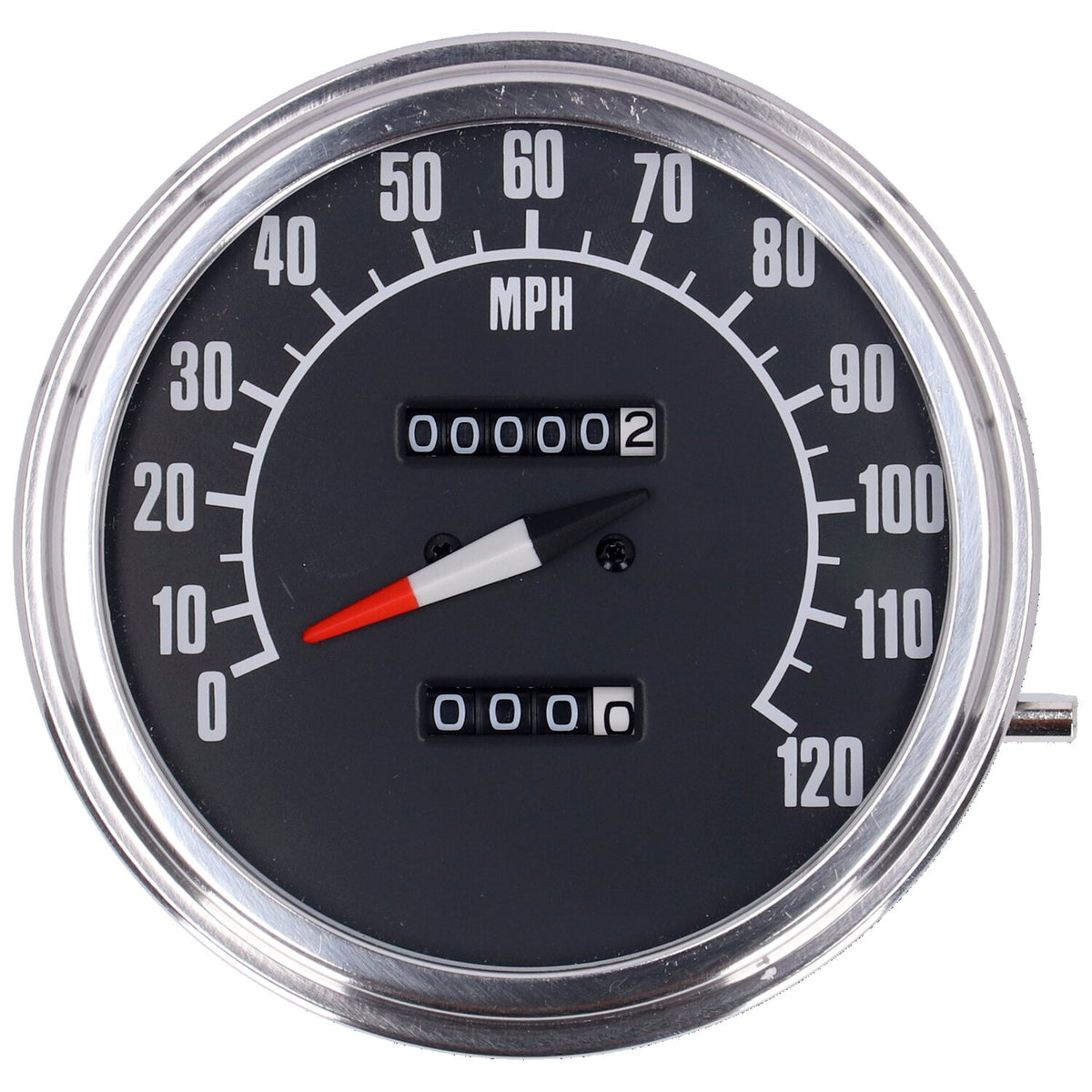 MCS FL speedometer '74-84 face' black - 2:1 mph