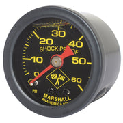 Marshall oil pressure gauge 0-60 PSI - Black housing