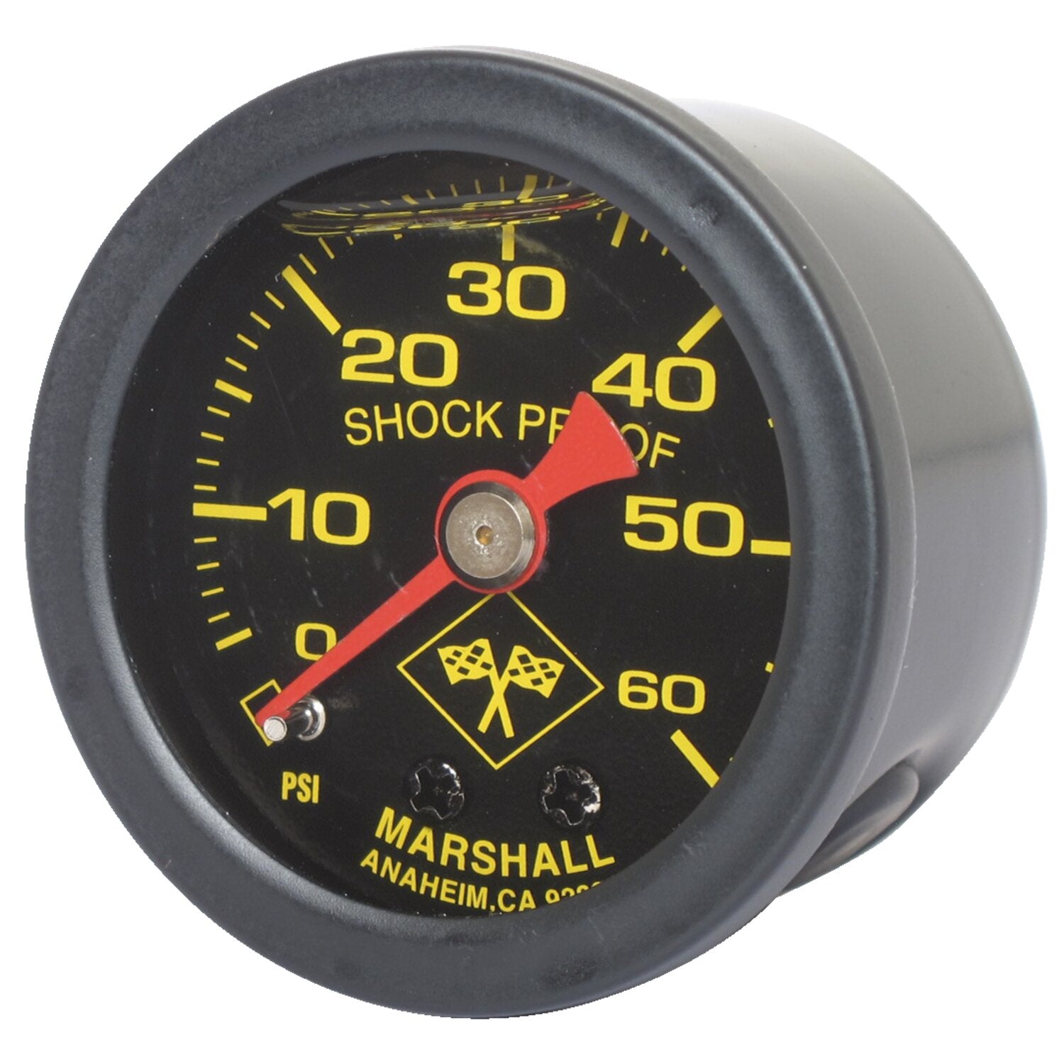Marshall oil pressure gauge 0-60 PSI - Black housing