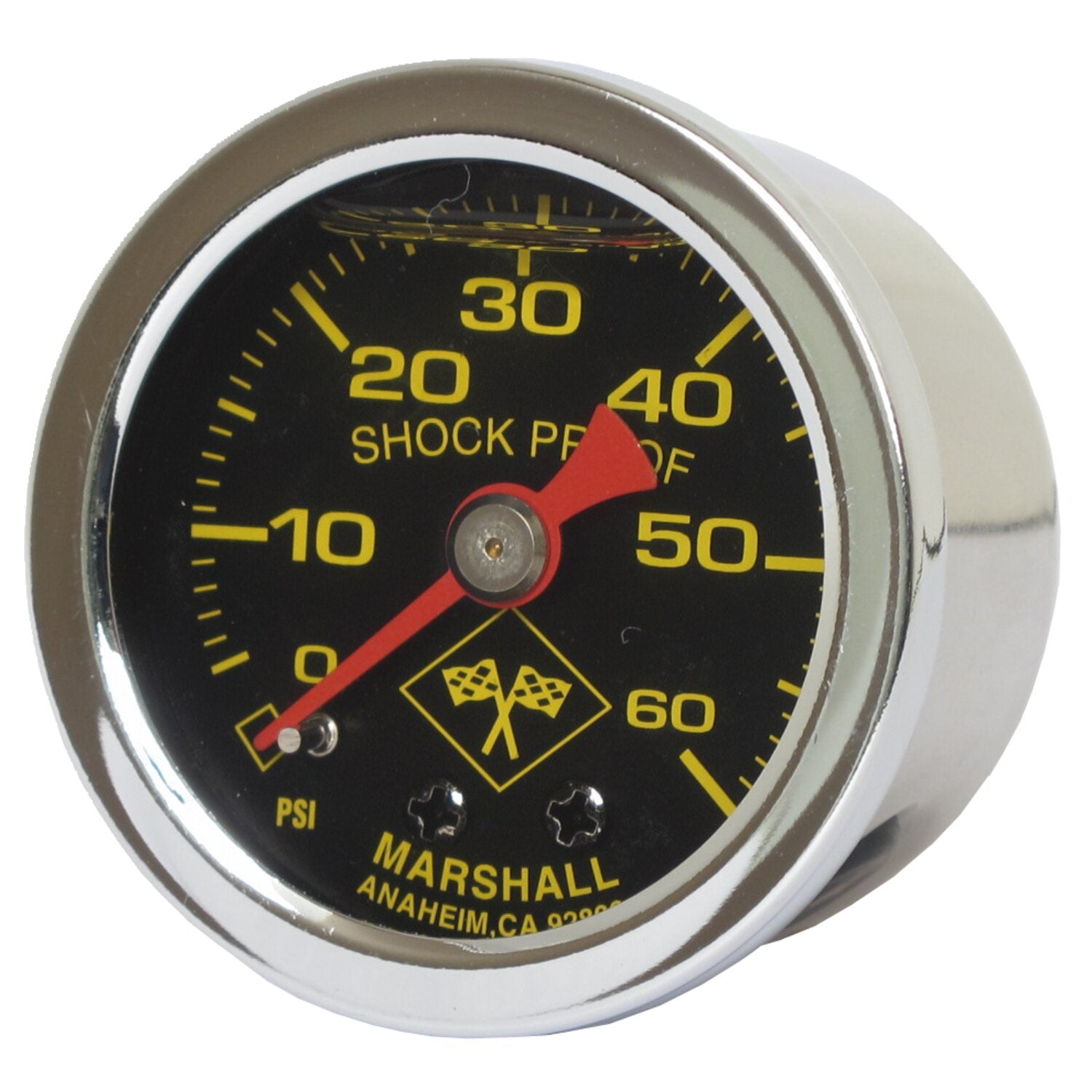Marshall oil pressure gauge 0-60 PSI - Stainless housing