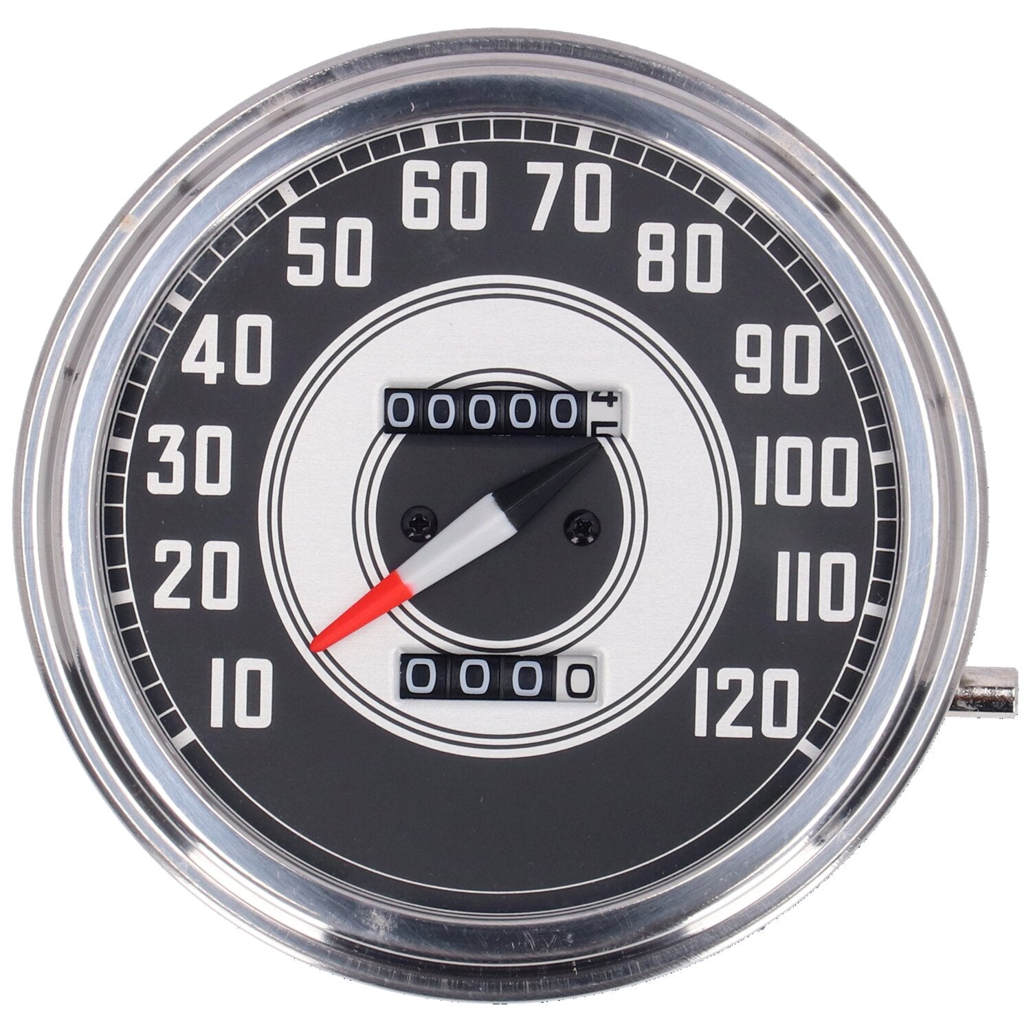 MCS FL speedometer '41-45 face' silver/black - 2:1 mph