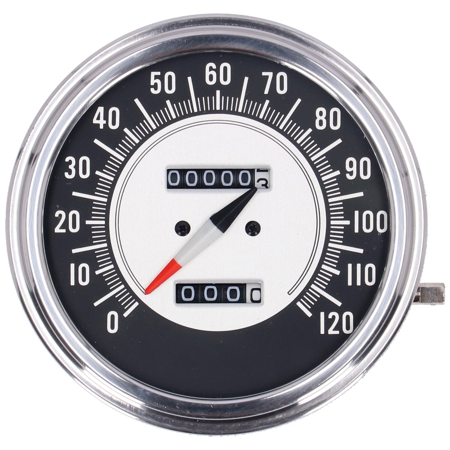 MCS FL speedometer '68-72 face' black/silver - 2:1 mph