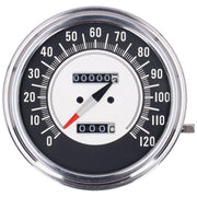 MCS FL speedometer '68-72 face' black/silver - 2:1 mph