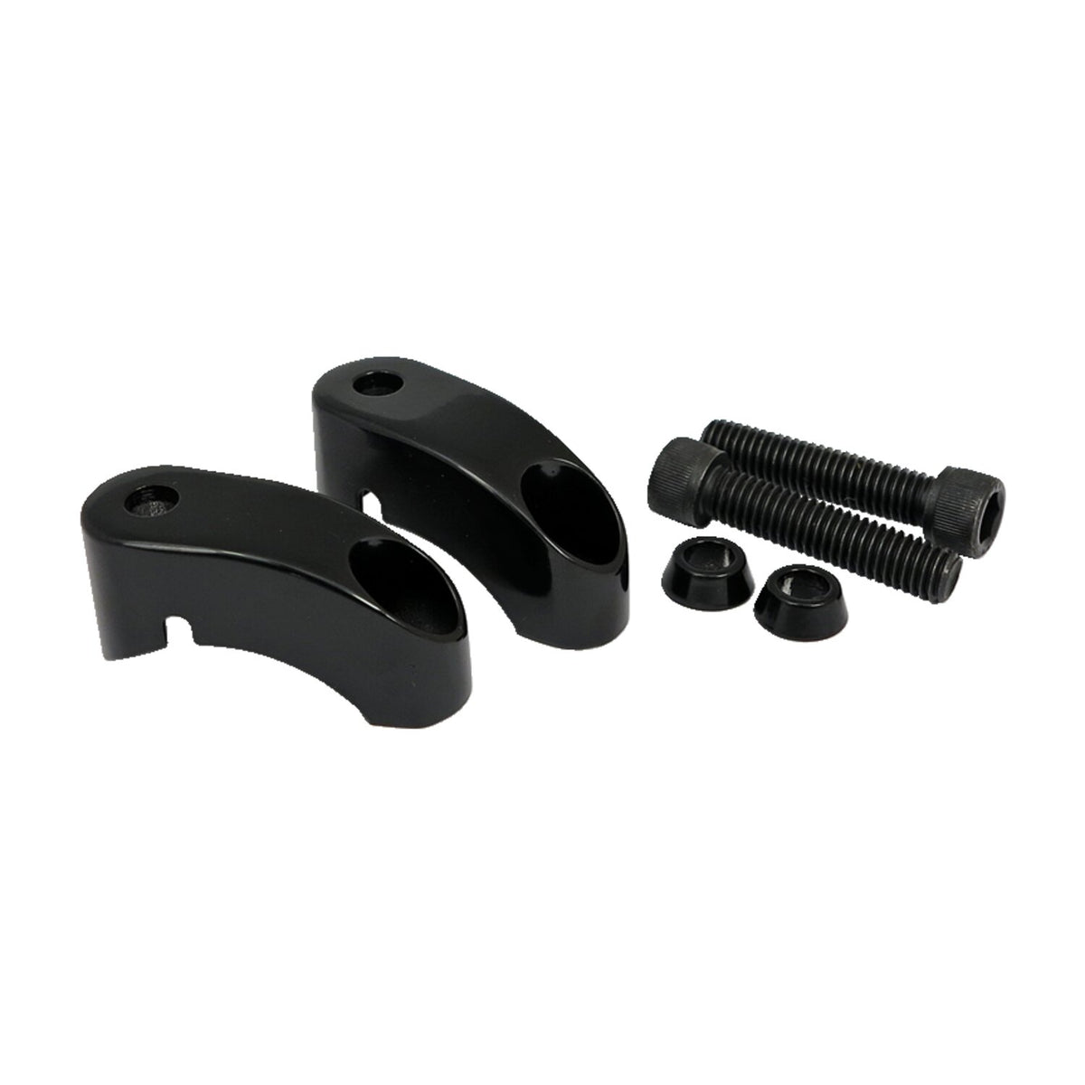 MCS Shortened turn signal mount kit - Front gloss black