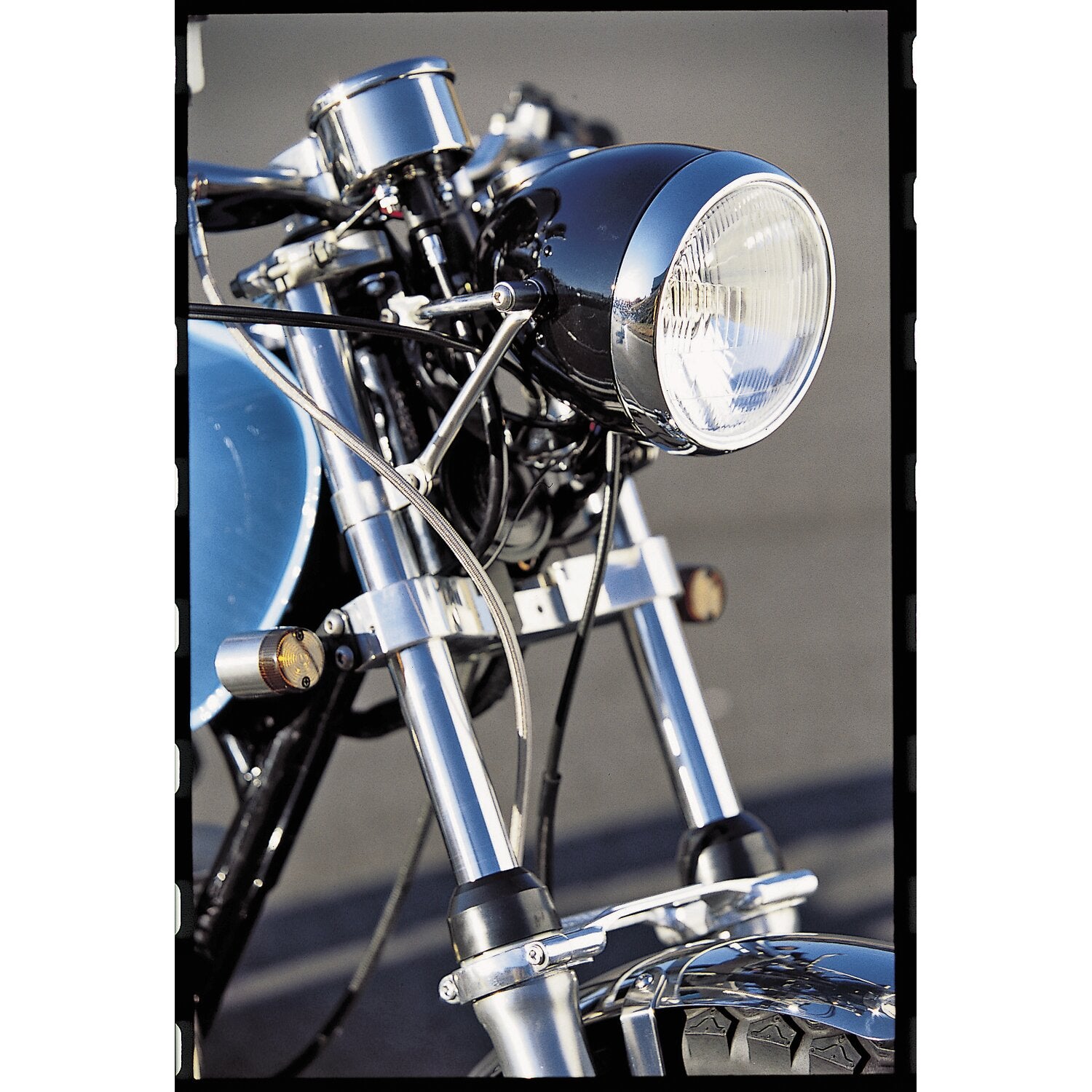 Daytona Vintage 5-3/4" headlamp - Black with chrome ring
