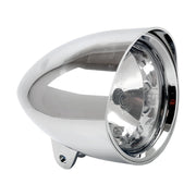 MCS Smoothie 4-1/2" headlamp with round visor - Chrome