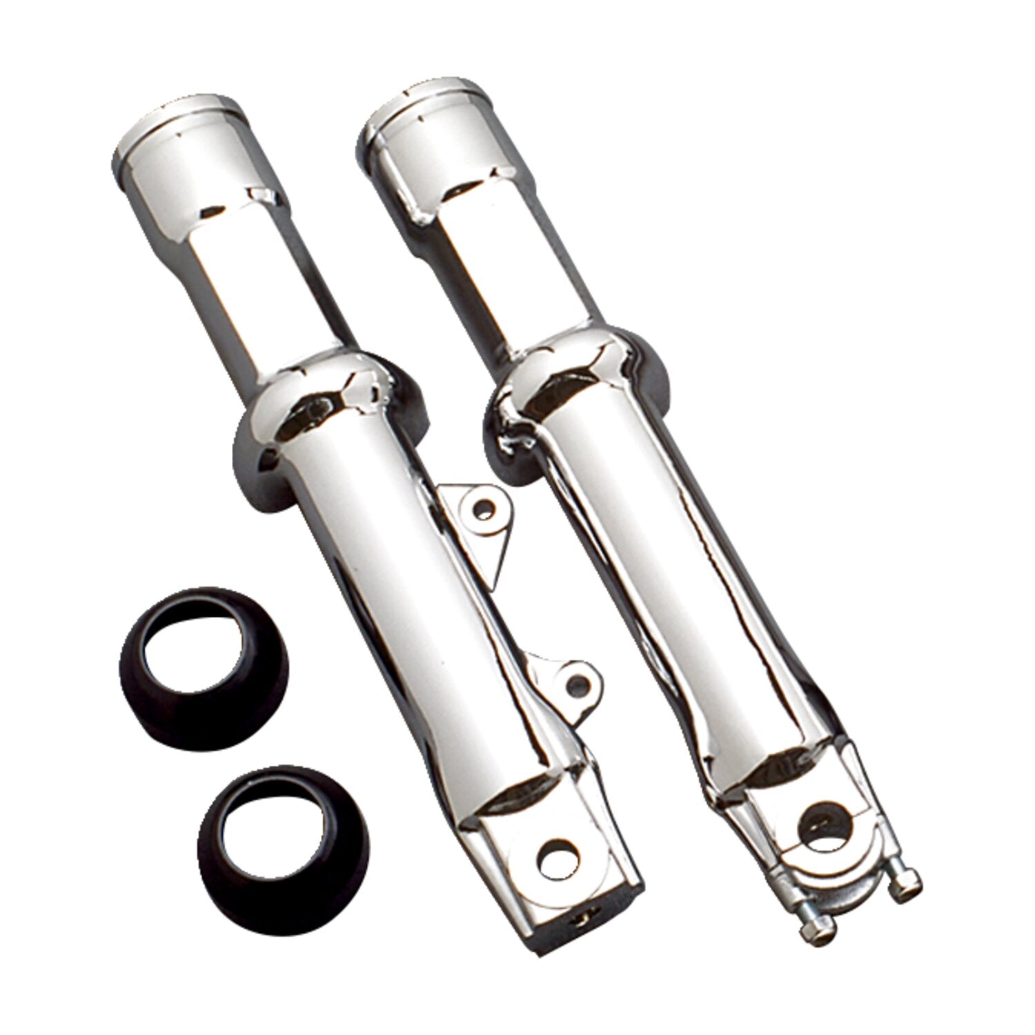MCS Lower fork legs single disc - Chrome