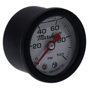Marshall oil pressure gauge 0-100 PSI - Black housing