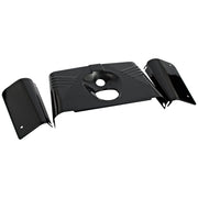 MCS Fork panel kit 3-piece - Ribbed - Gloss black