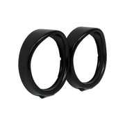 MCS Recessed trim rings with visor - turn signals - Black