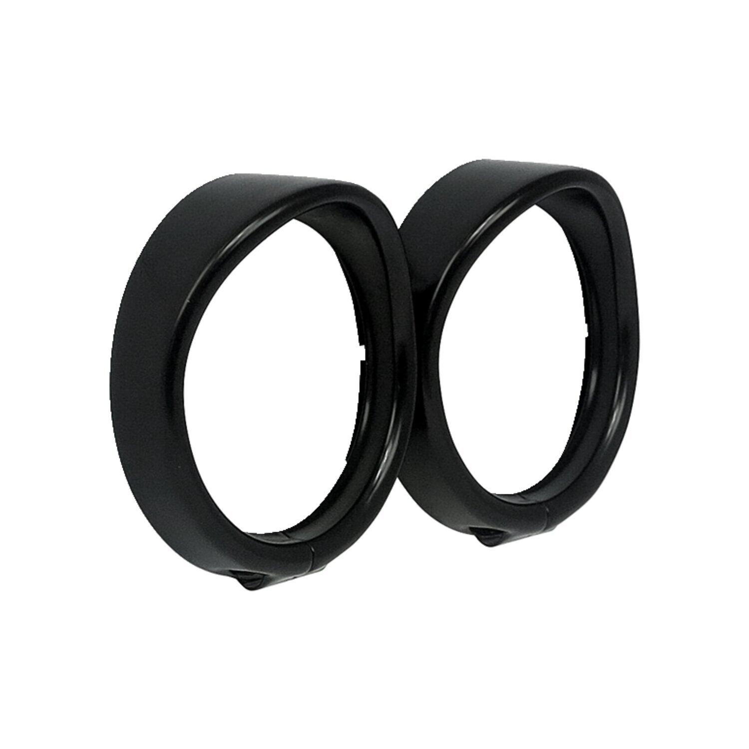 MCS Recessed trim rings with visor - turn signals - Black