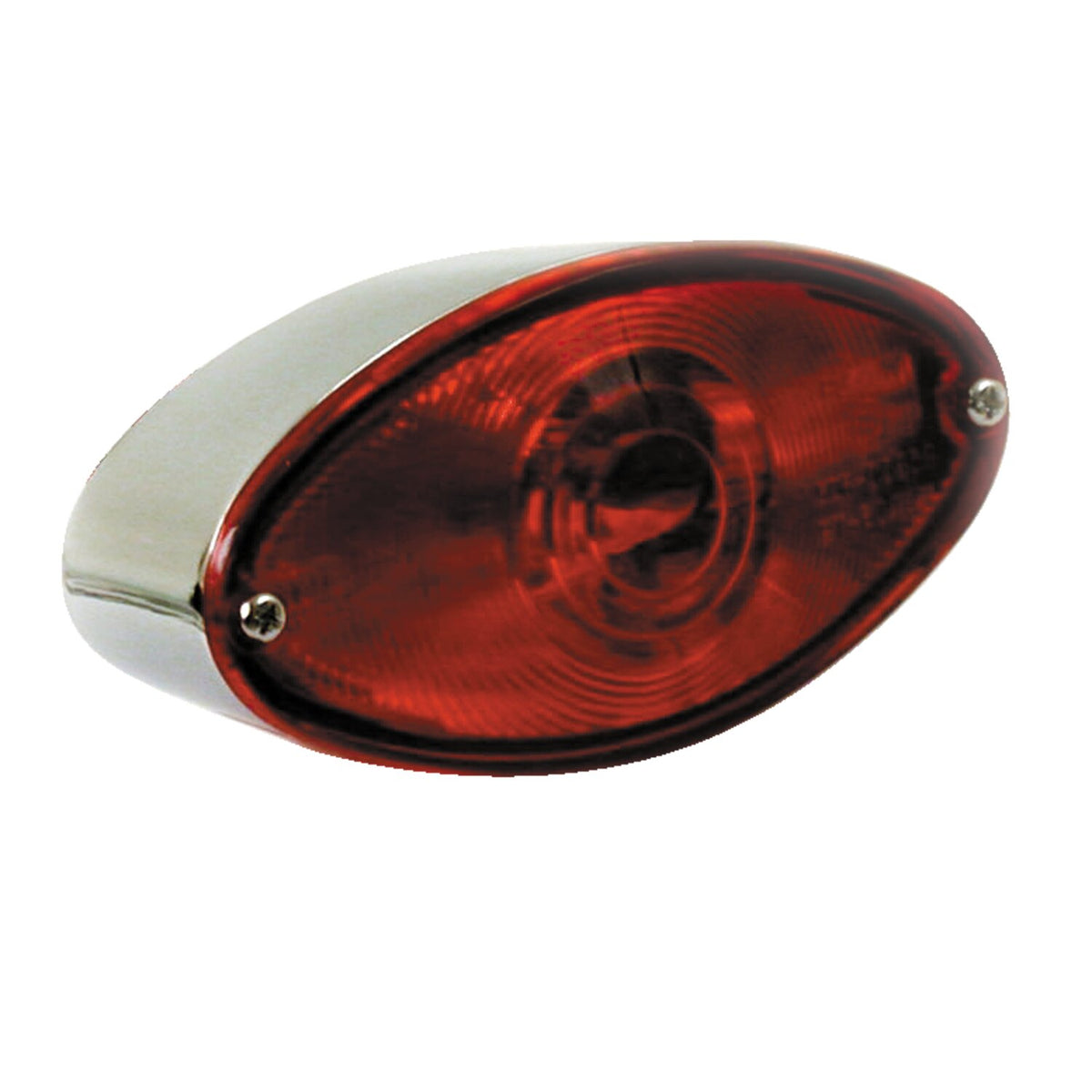MCS Cateye taillight - Die-cast housing - Chrome