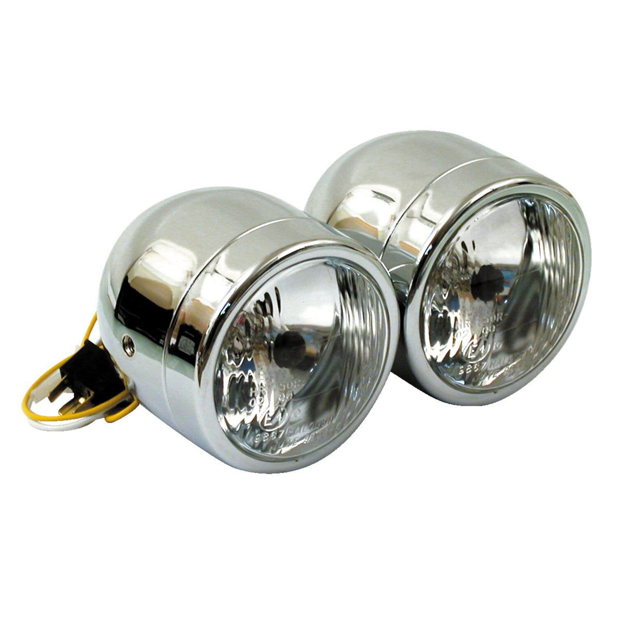 MCS Dual 4" H4 headlamp assembly - Chrome