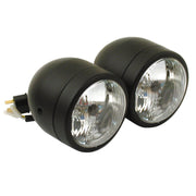 MCS Dual 4" H4 headlamp assembly - Black