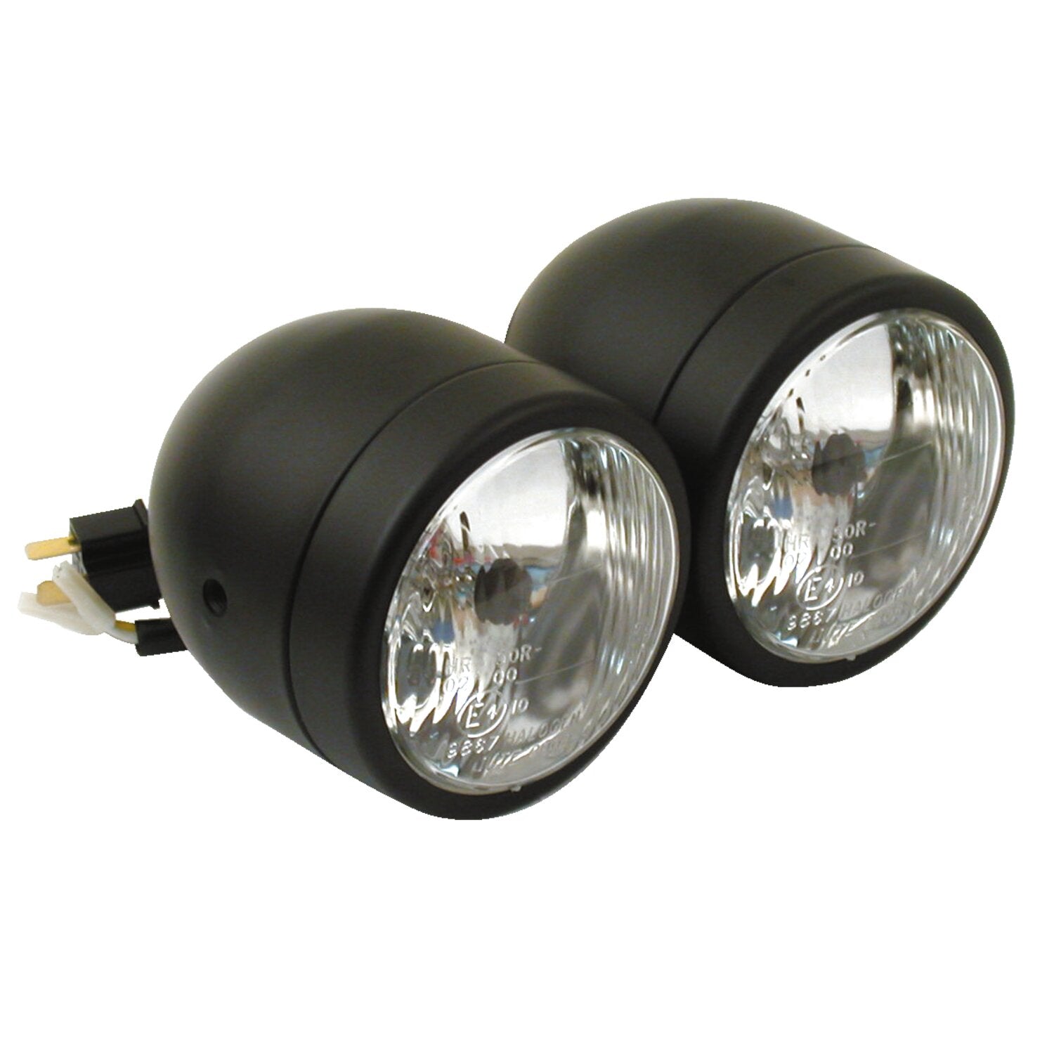 MCS Dual 4" H4 headlamp assembly - Black