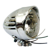 MCS Bullet 4" H4 position light - Ribbed & visor - Chrome
