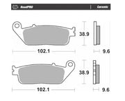 Moto-master Roadpro Ceramic Brake Pad Set - Front