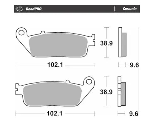 Moto-master Roadpro Ceramic Brake Pad Set - Front